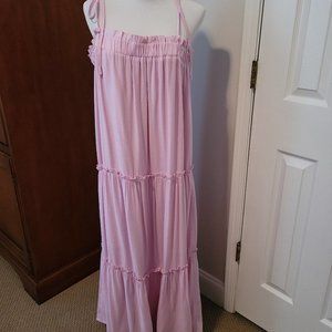 Pink Tiered Maxi Dress - XL